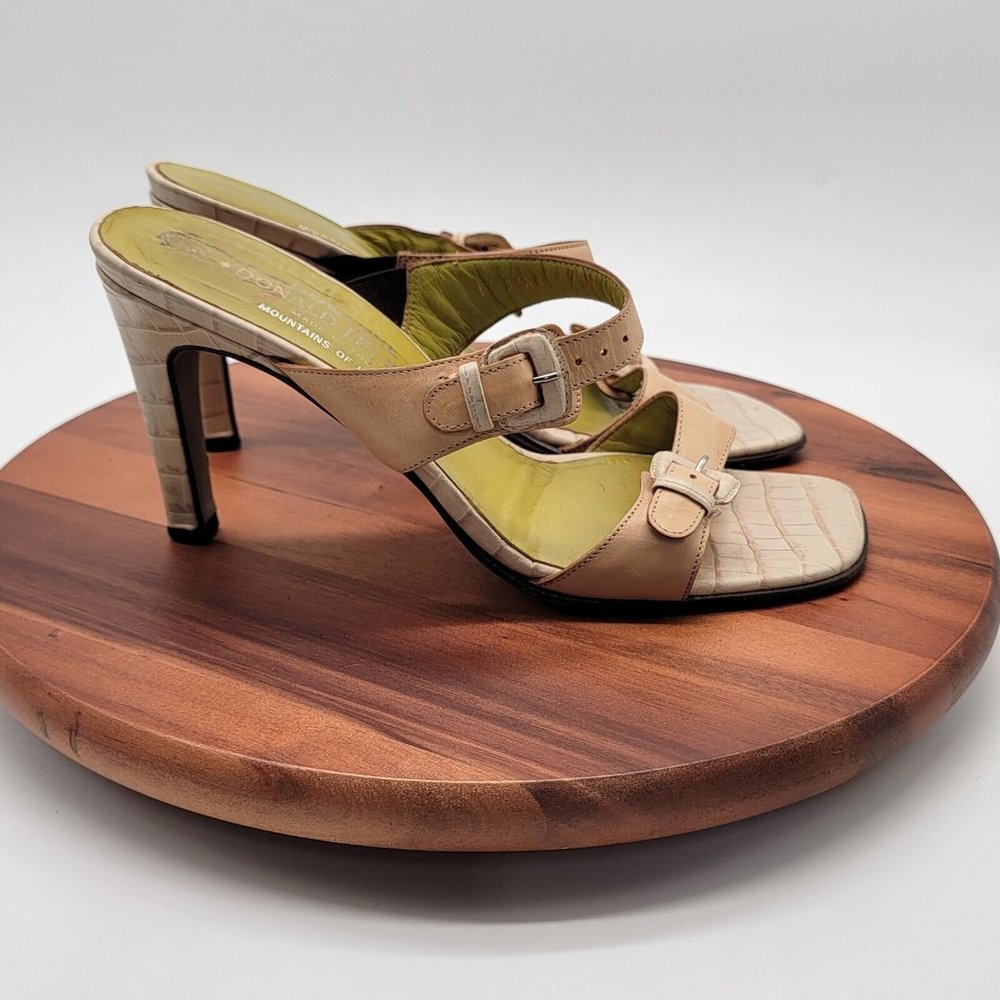 Y2k Couture Donald J Pilner Cream Python Leather … - image 4